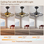 Chandelier with Fan Modern: 8 Lights Milky Globe