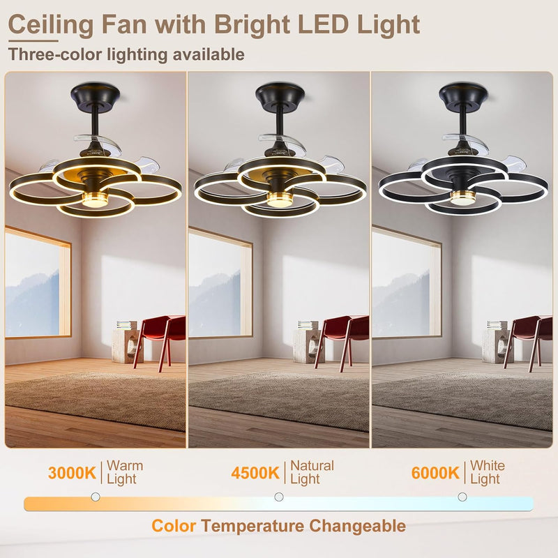 Chandelier with Fan Modern: 8 Lights Milky Globe
