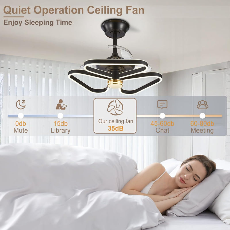 Chandelier with Fan Modern: 8 Lights Milky Globe