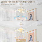 Chandelier with Fan Modern: 8 Lights Milky Globe