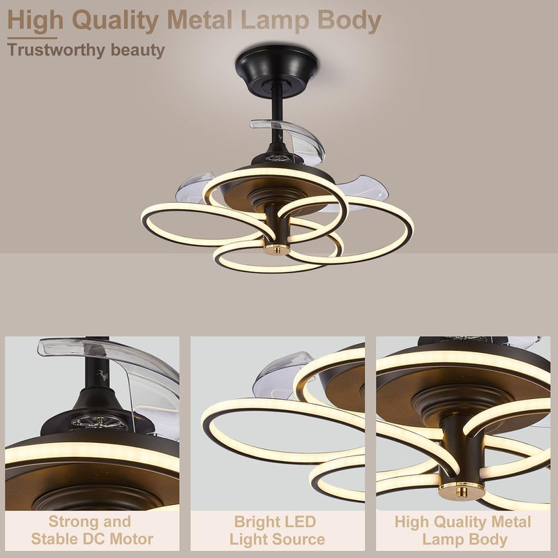 Chandelier with Fan Modern: 8 Lights Milky Globe
