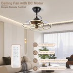 Chandelier with Fan Modern: 8 Lights Milky Globe