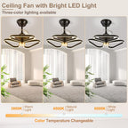 Chandelier with Fan Modern: 8 Lights Milky Globe