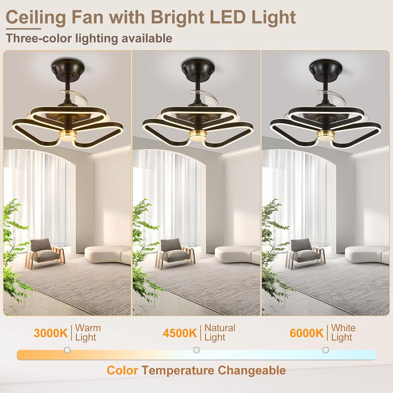 Chandelier with Fan Modern: 8 Lights Milky Globe