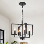Chandeliers Ceiling Light 15” Chandelier Imitation Wood Grain