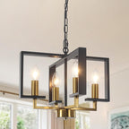 Chandeliers Ceiling Light 15” Chandelier Imitation Wood Grain