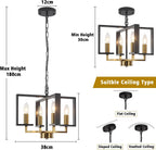 Chandeliers Ceiling Light 15” Chandelier Imitation Wood Grain