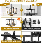 Chandeliers Ceiling Light 15” Chandelier Imitation Wood Grain