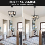 Chandeliers Ceiling Light 15” Chandelier Imitation Wood Grain