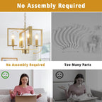Chandeliers Ceiling Light 15” Chandelier Imitation Wood Grain