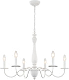 6 Light Vintage White