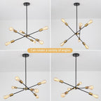 Chandeliers Ceiling Light 6 Lights Sputnik Height Adjustable