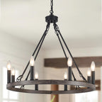 Chandeliers Ceiling Light 8 Lights Wagon Wheel Chandelier