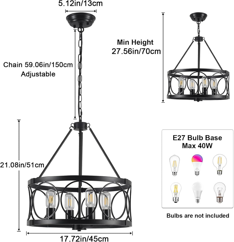Chandeliers Ceiling Light 8 Lights Wagon Wheel Chandelier