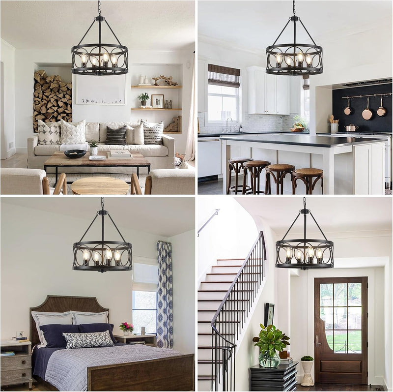 Chandeliers Ceiling Light 8 Lights Wagon Wheel Chandelier