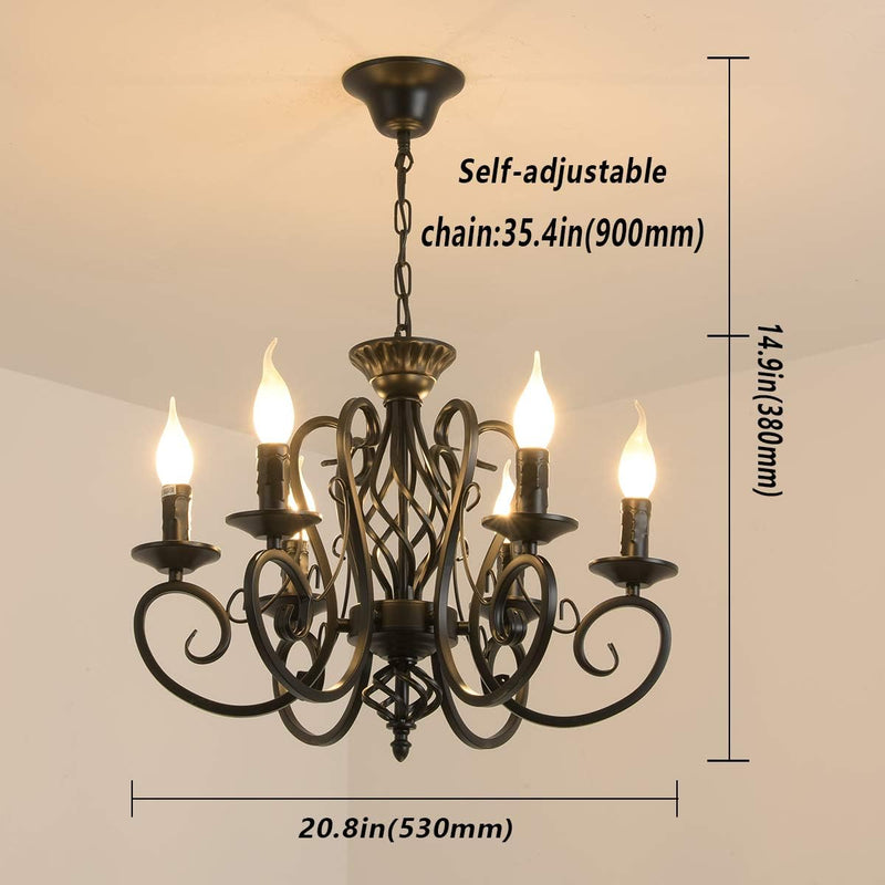 French Country Chandelier Shabby Chic Vintage 8 Lights