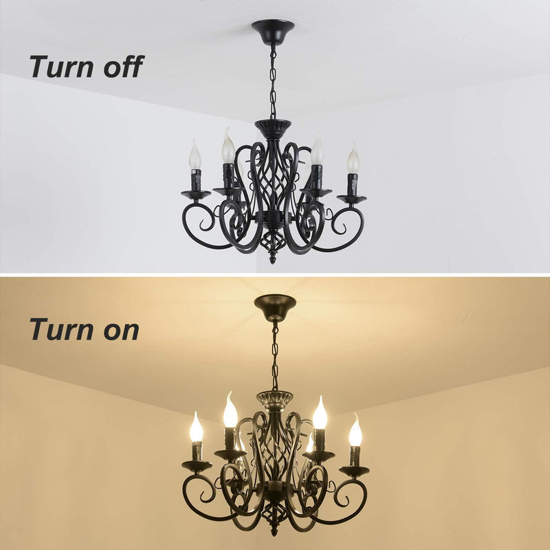 French Country Chandelier Shabby Chic Vintage 8 Lights