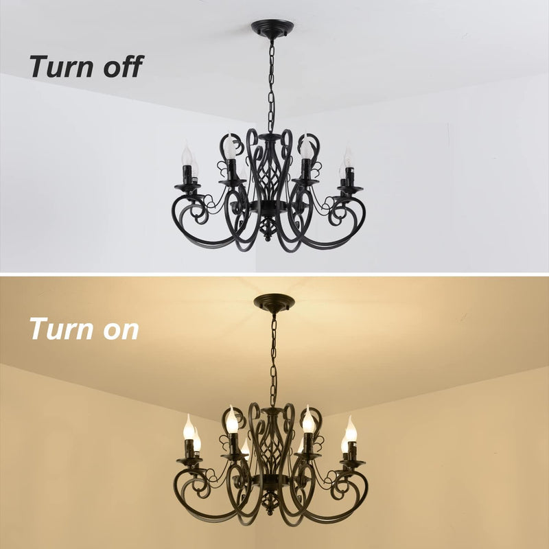 French Country Chandelier Shabby Chic Vintage 8 Lights