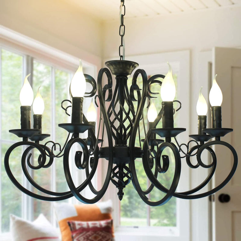 French Country Chandelier Shabby Chic Vintage 8 Lights