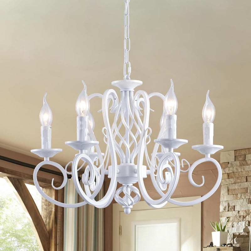 French Country Chandelier Shabby Chic Vintage 8 Lights