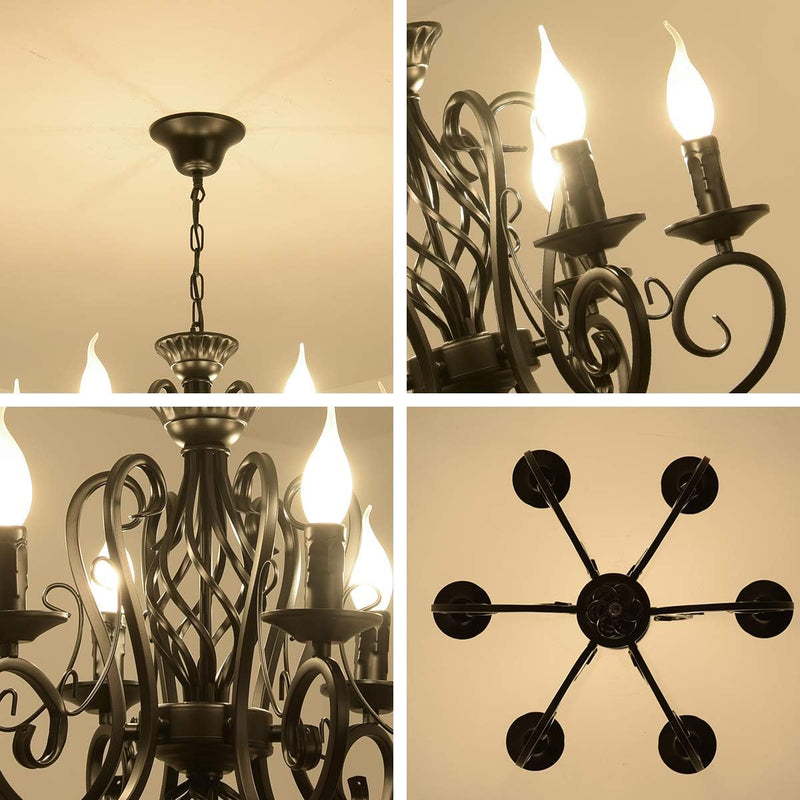 French Country Chandelier Shabby Chic Vintage 8 Lights