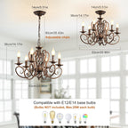 Chandeliers Ceiling Light Vintage French Country Style Shabby