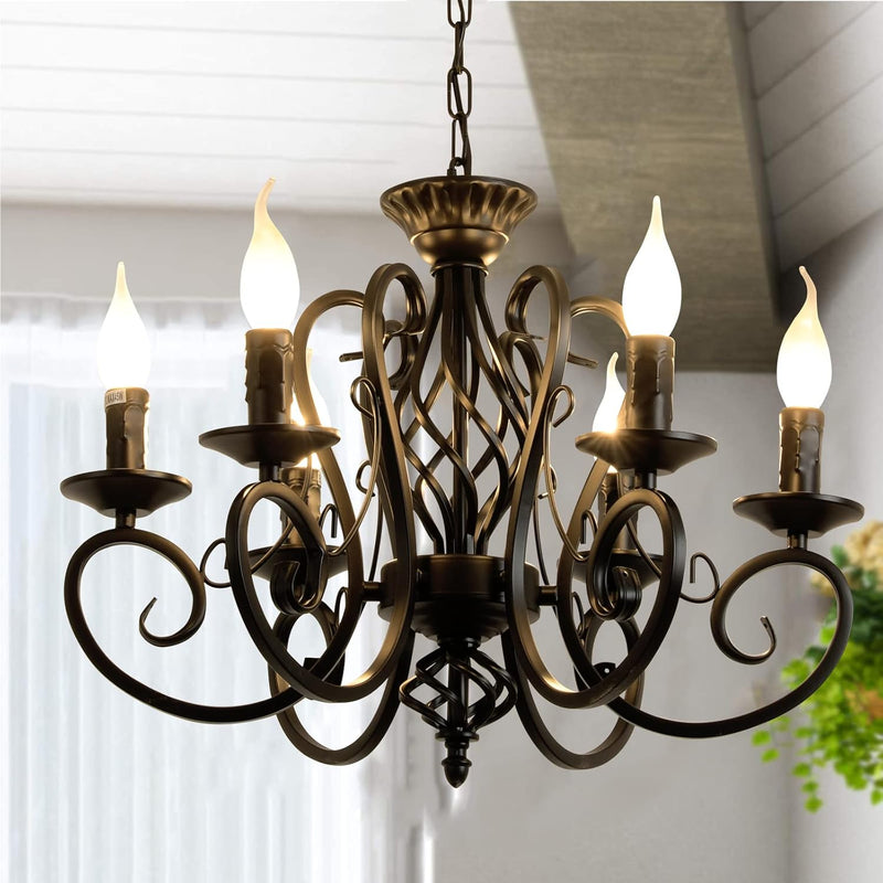 French Country Chandelier Shabby Chic Vintage 8 Lights