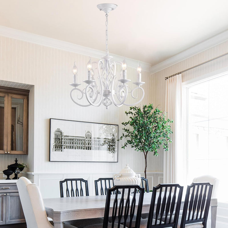 French Country Chandelier Shabby Chic Vintage 8 Lights