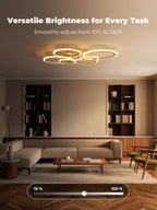 Chandeliers Ceiling Light with Remote App 6 Rings