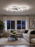 Chandeliers Ceiling Light with Remote App 6 Rings