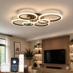 Chandeliers Ceiling Light with Remote App 6 Rings