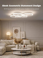 Chandeliers Ceiling Light with Remote App 6 Rings