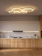 Chandeliers Ceiling Light with Remote App 6 Rings