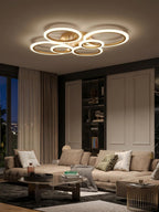 Chandeliers Ceiling Light with Remote App 6 Rings