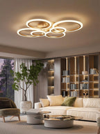 Chandeliers Ceiling Light with Remote App 6 Rings