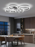 Chandeliers Ceiling Light with Remote App 6 Rings