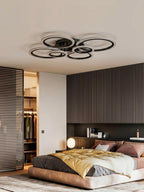 Chandeliers Ceiling Light with Remote App 6 Rings