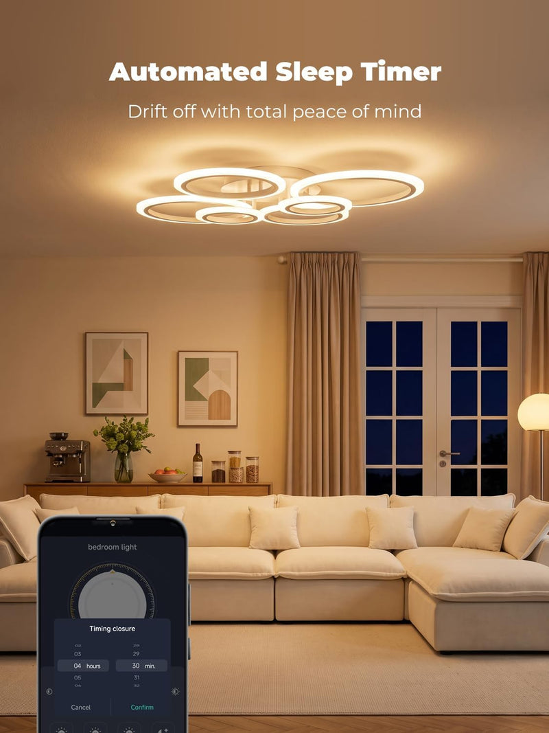 Chandeliers Ceiling Light with Remote Control App LED