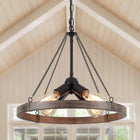 4 Lights Black&imitation Wood Grain