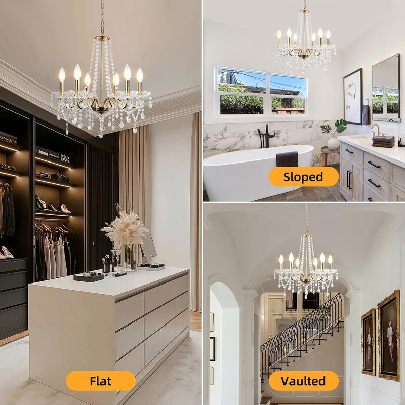 Chandeliers Ceiling Lights 6 Modern Crystal Chandelier