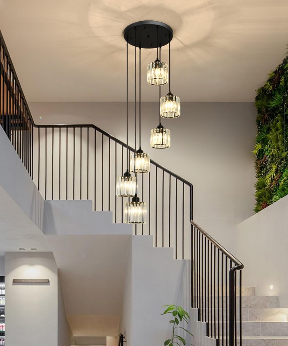 Chandeliers for High Ceilings Modern Crystal Pendant Light