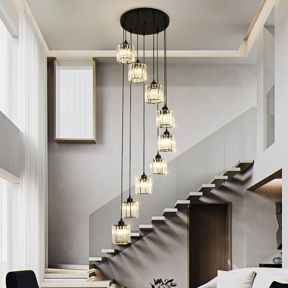 Chandeliers for High Ceilings Modern Crystal Pendant Light