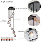 Chandeliers for High Ceilings Modern Crystal Pendant Light