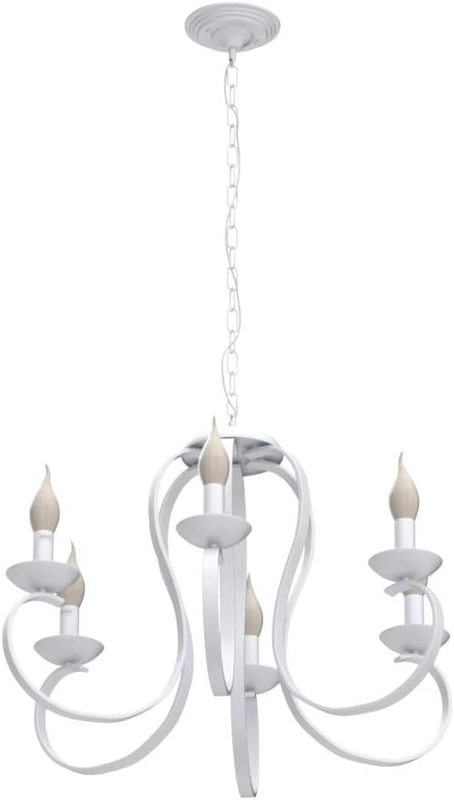 Chandelier Antique Brushed Candle Rustic Bronze 6 Lights