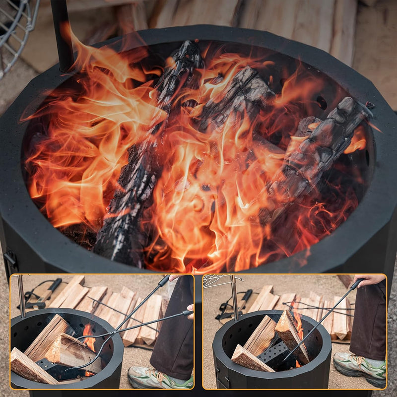 Changemoore Smokeless Fire Pit 19.6'' Triple Burn