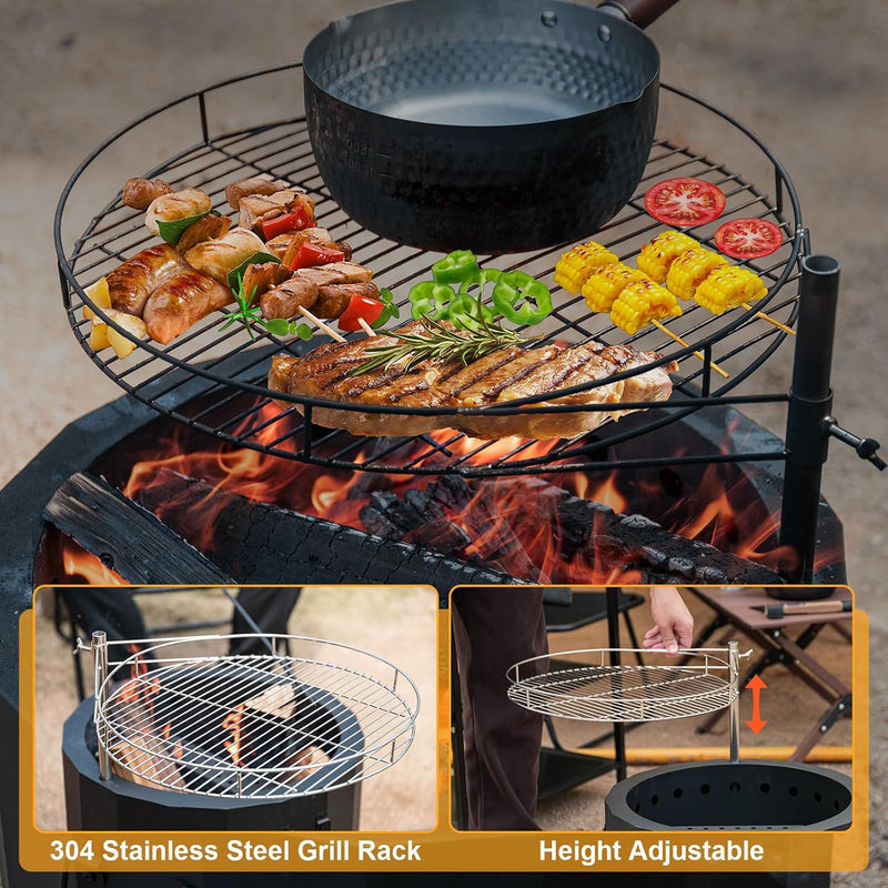 Changemoore Smokeless Fire Pit 19.6'' Triple Burn