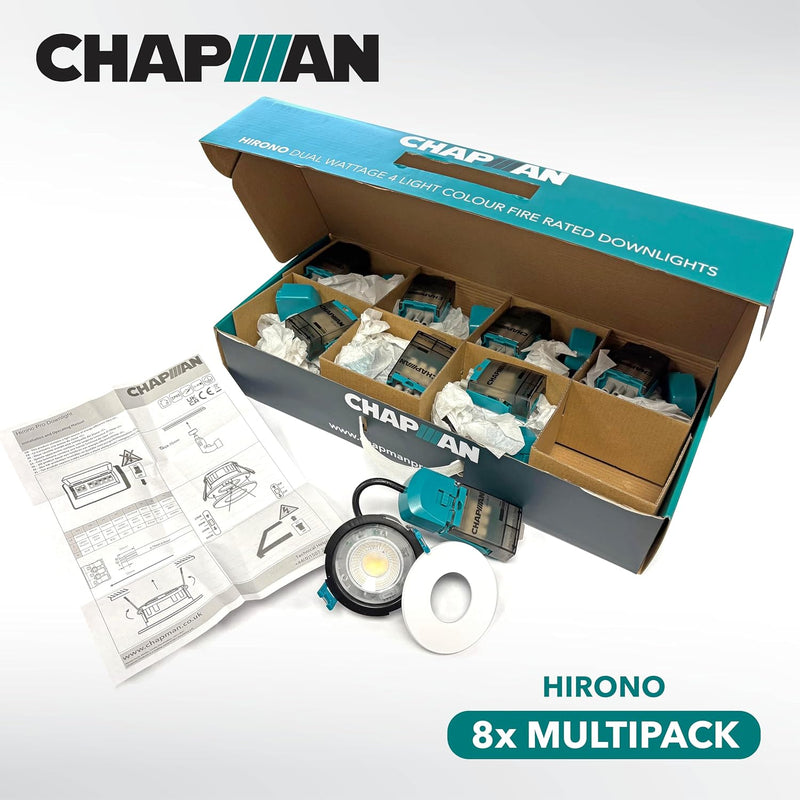 Chapman Hirono Pro 4W 6W Fire Rated Downlights (8 Pack)