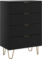 Chest of 4 Drawers for Bedroom 60x34x91CM Wood