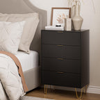 Chest of 4 Drawers for Bedroom 60x34x91CM Wood