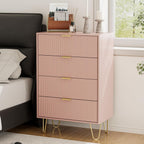 Chest of 4 Drawers for Bedroom 60x34x91CM Wood
